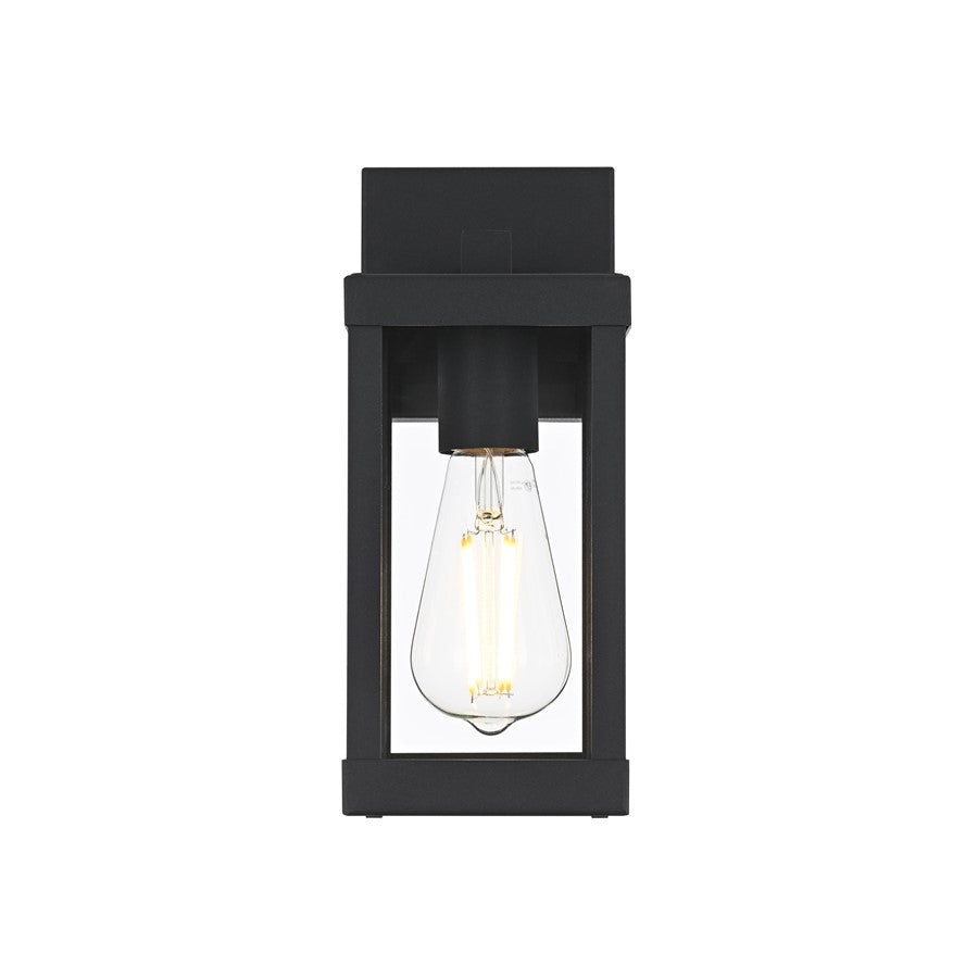 Elegant Lighting Peter 1 Light 11" Outdoor Wall sconce, Black - OD413W11BK