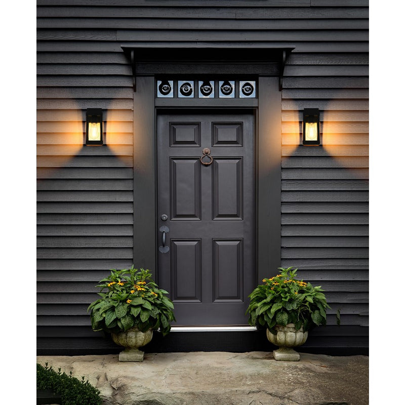 Elegant Lighting Peter 1 Light 11" Outdoor Wall Sconce, Black