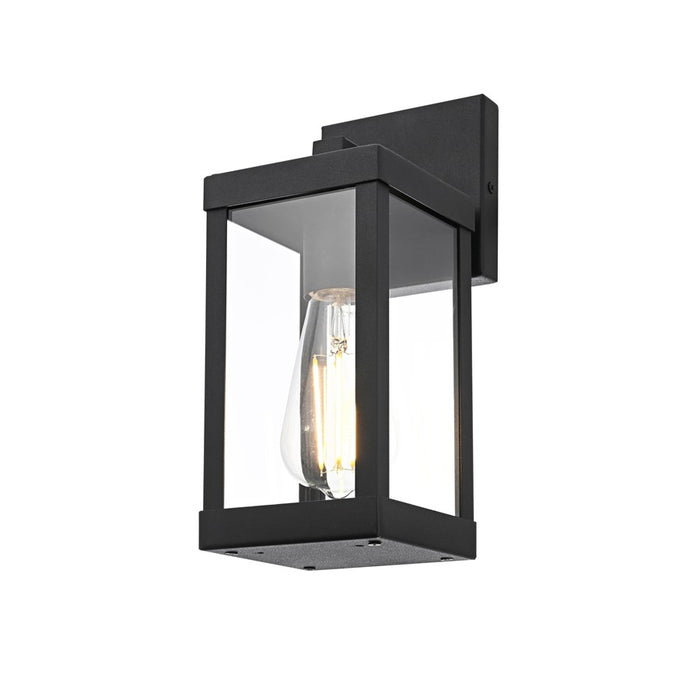 Elegant Lighting Peter 1 Light 11" Outdoor Wall Sconce, Black