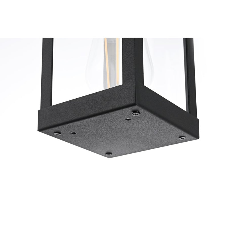 Elegant Lighting Peter 1 Light 11" Outdoor Wall Sconce, Black