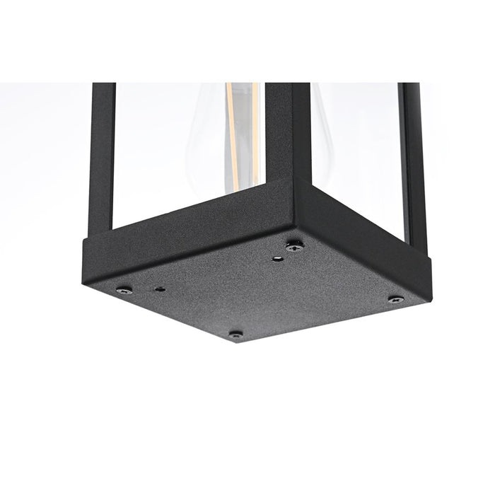 Elegant Lighting Peter 1 Light 11" Outdoor Wall Sconce, Black