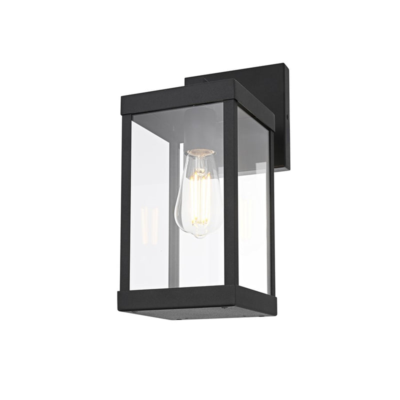 Elegant Lighting Peter 1 Light 14" Outdoor Wall Sconce, Black