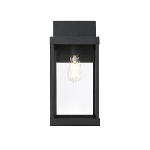 Elegant Lighting Peter 1 Light 18" Outdoor Wall sconce, Black - OD413W18BK