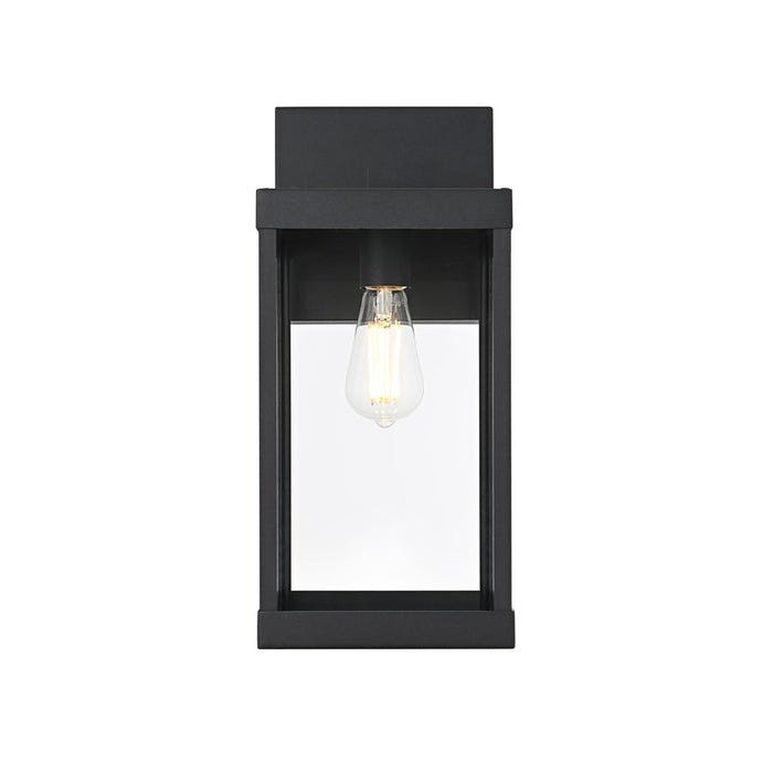 Elegant Lighting Peter 1 Light 18" Outdoor Wall sconce, Black - OD413W18BK