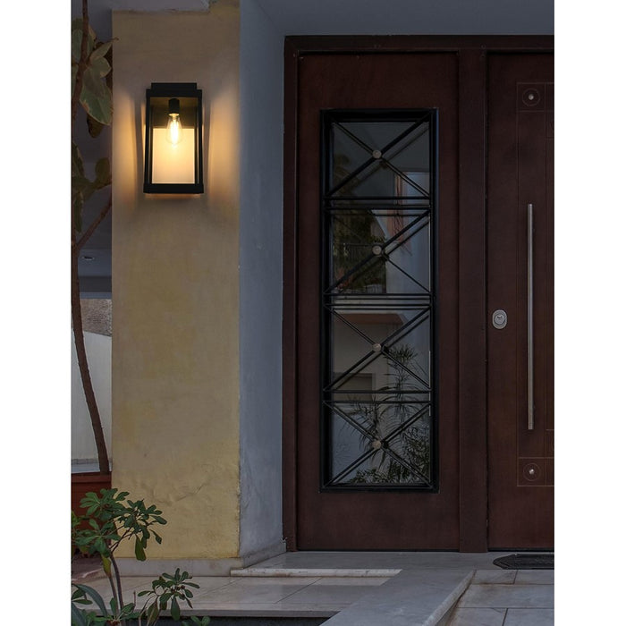 Elegant Lighting Peter 1 Light 18" Outdoor Wall Sconce, Black