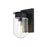 Elegant Lighting Rafael 1Lt 5" Outdoor Sconce, Black/Clear/Seed