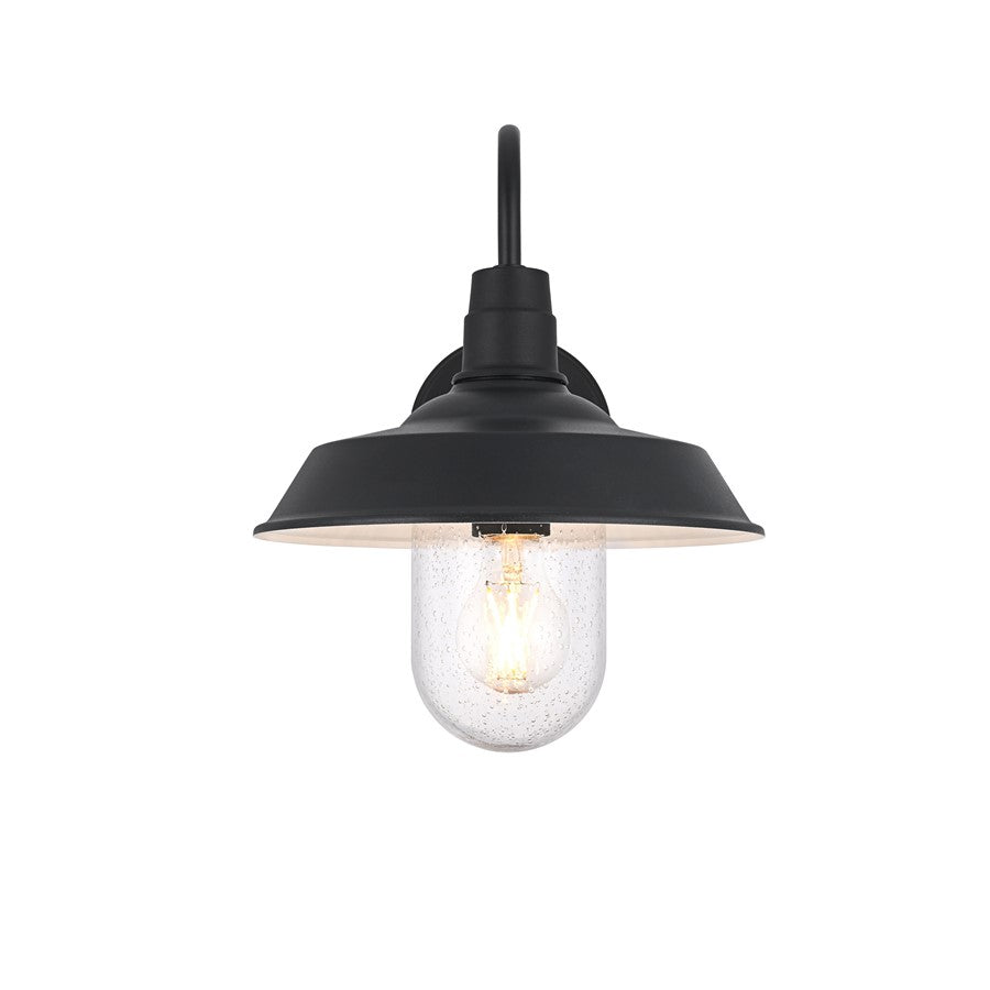 Elegant Lighting Rayan 1Lt 15" Outdoor Sconce, Black/Clear/Seed - OD415W15BK