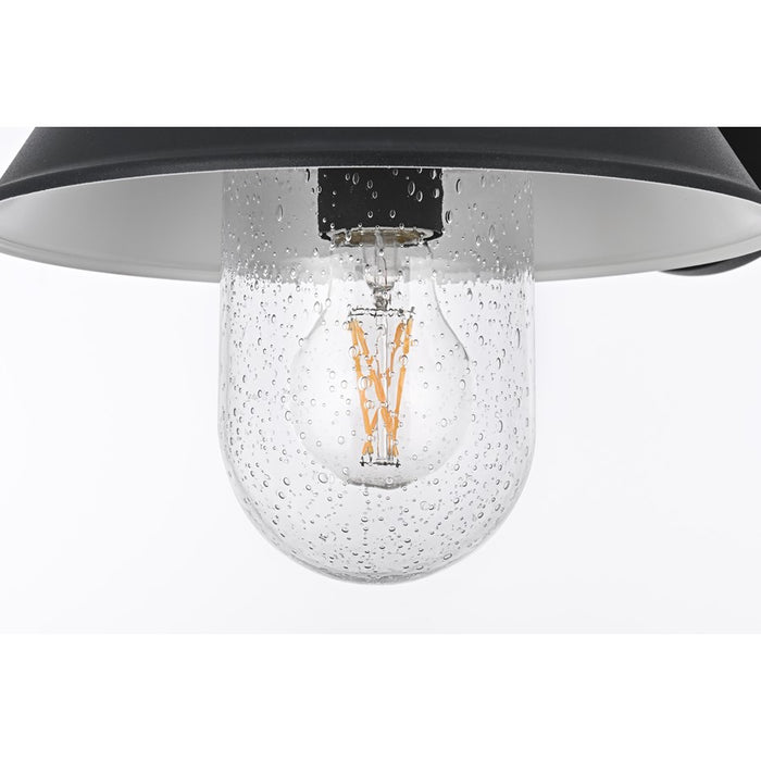 Elegant Lighting Rayan 1Lt 15" Outdoor Sconce, Black/Clear/Seed