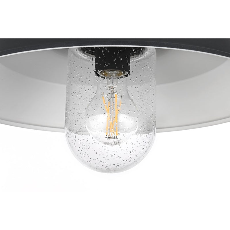 Elegant Lighting Rayan 1Lt 21" Outdoor Sconce, Black/Clear/Seed