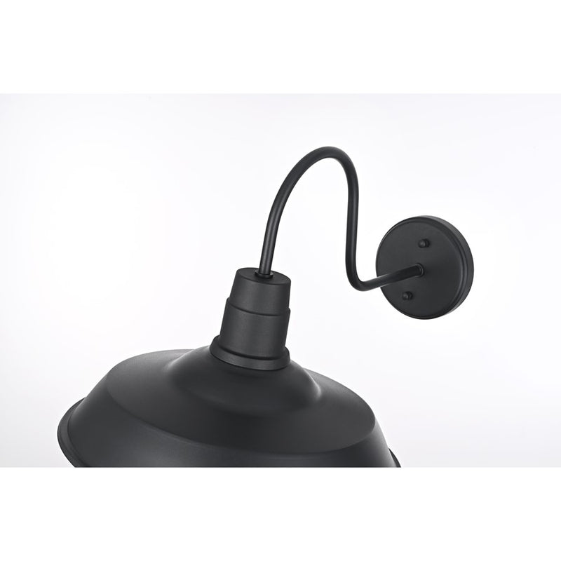 Elegant Lighting Rayan 1Lt 21" Outdoor Sconce, Black/Clear/Seed
