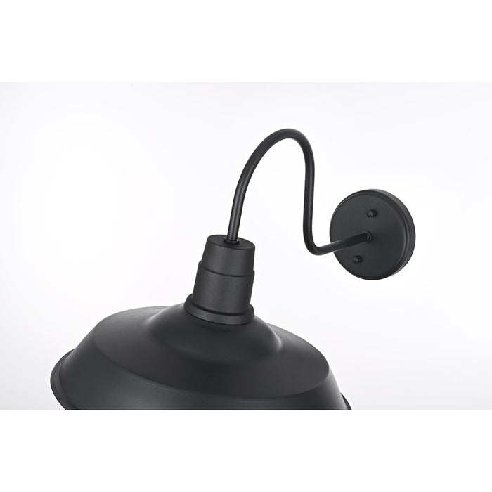 Elegant Lighting Rayan 1Lt 21" Outdoor Sconce, Black/Clear/Seed