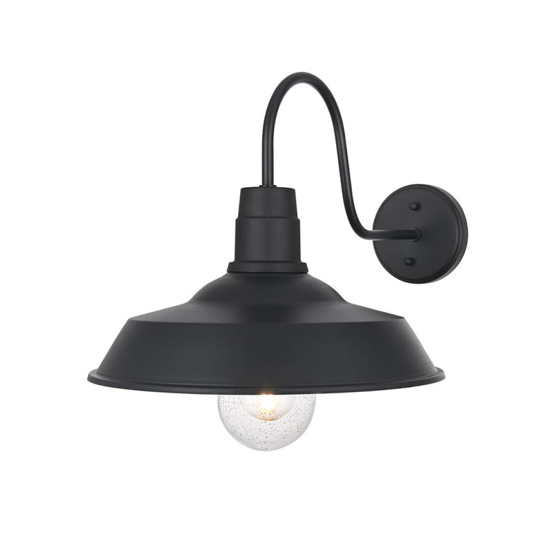 Elegant Lighting Rayan 1Lt 21" Outdoor Sconce, Black/Clear/Seed
