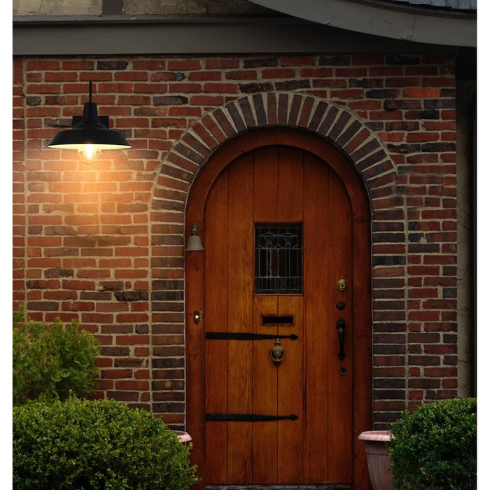 Elegant Lighting Rayan 1Lt 23" Outdoor Sconce, Black/Clear/Seed