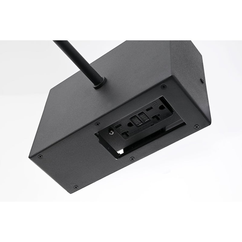 Elegant Lighting Rayan 1Lt 23" Outdoor Sconce, Black/Clear/Seed