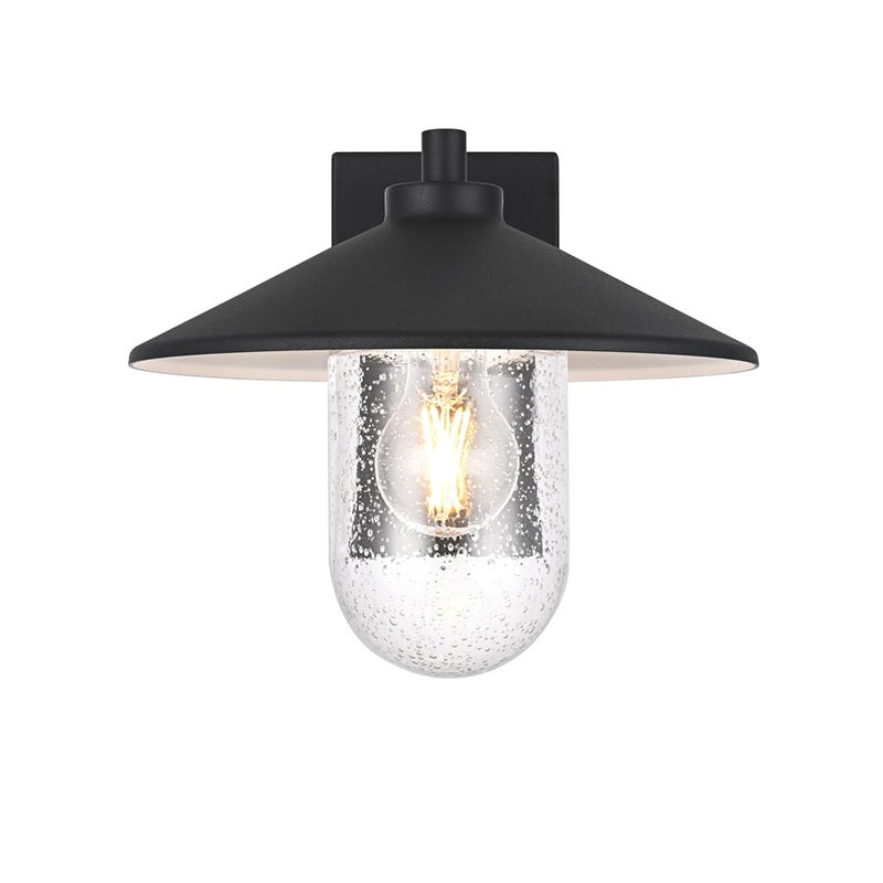 Elegant Lighting Scott 1Lt 10" Outdoor Sconce, Black/Clear/Seed - OD416W10BK