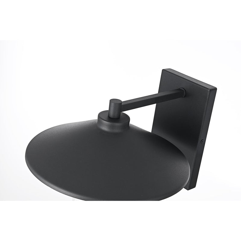Elegant Lighting Scott 1Lt 10" Outdoor Sconce, Black/Clear/Seed