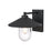 Elegant Lighting Scott 1Lt 10" Outdoor Sconce, Black/Clear/Seed
