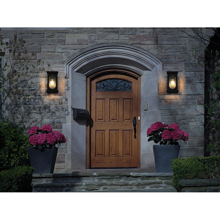 Elegant Lighting Sevyn 1 Light 14" Outdoor Wall Sconce, Black
