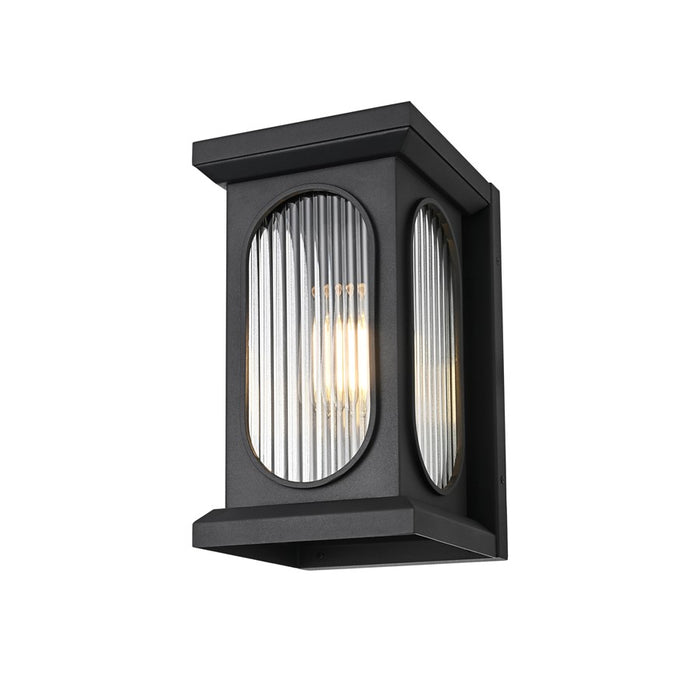 Elegant Lighting Sevyn 1 Light 14" Outdoor Wall Sconce, Black