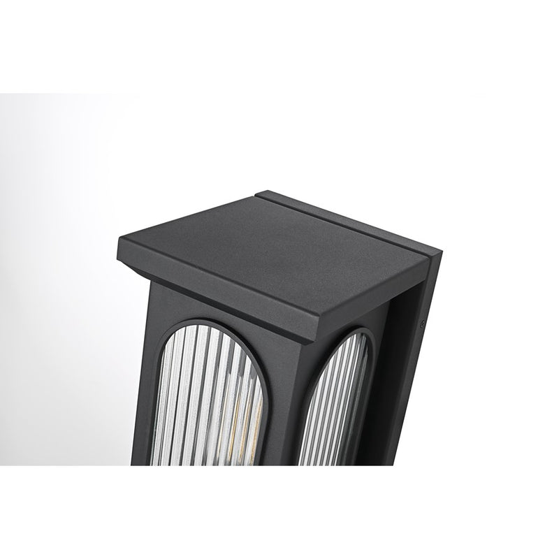 Elegant Lighting Sevyn 1 Light 14" Outdoor Wall Sconce, Black