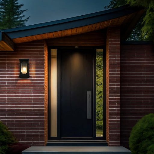 Elegant Lighting Sevyn 1 Light 17" Outdoor Wall Sconce, Black