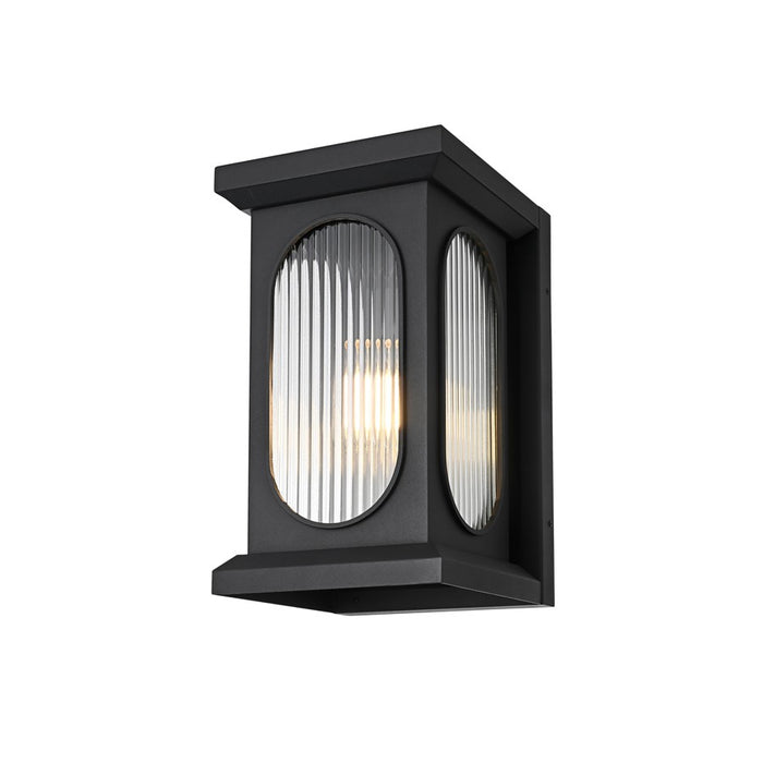 Elegant Lighting Sevyn 1 Light 17" Outdoor Wall Sconce, Black