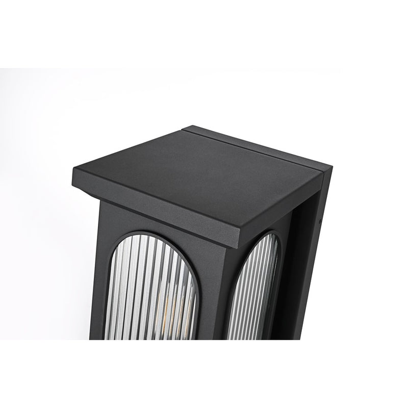 Elegant Lighting Sevyn 1 Light 17" Outdoor Wall Sconce, Black
