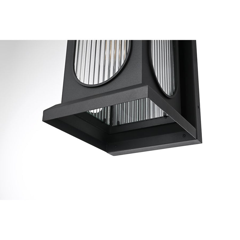 Elegant Lighting Sevyn 1 Light 17" Outdoor Wall Sconce, Black