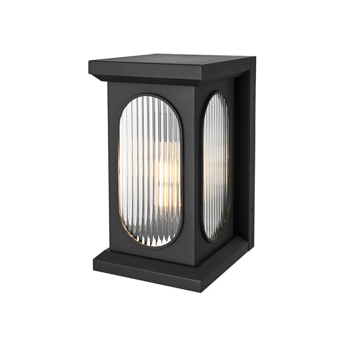 Elegant Lighting Sevyn 1 Light 17" Outdoor Wall Sconce, Black