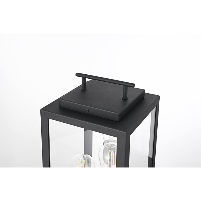 Elegant Lighting Valentin 3 Light 18" Outdoor Lawn Light, Black