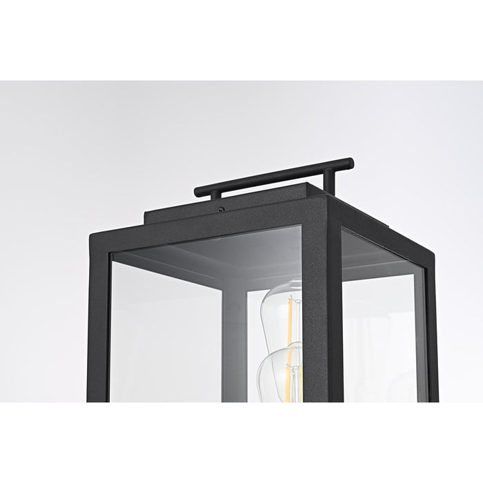 Elegant Lighting Valentin 3 Light 18" Outdoor Lawn Light, Black