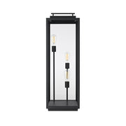 Elegant Lighting Valentin 3 Light 36" Outdoor Lawn Light, Black - OD418L36BK