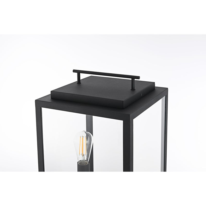 Elegant Lighting Valentin 3 Light 36" Outdoor Lawn Light, Black
