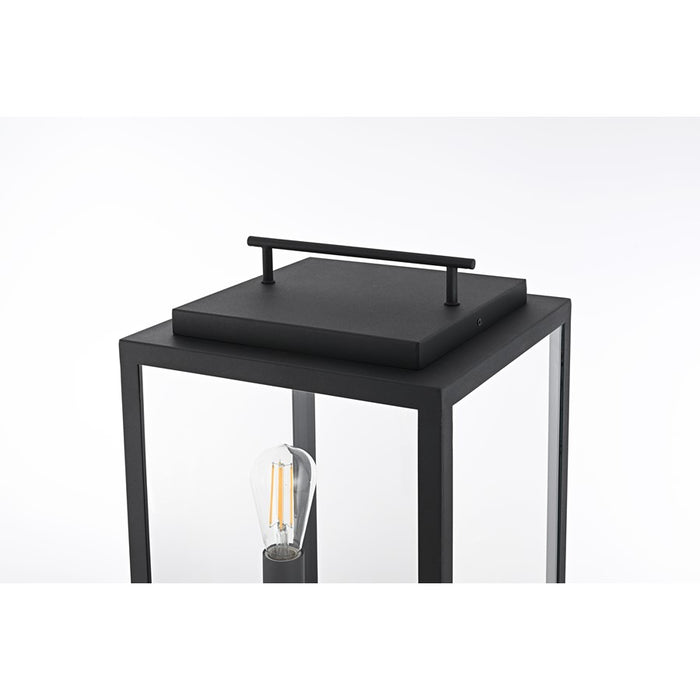 Elegant Lighting Valentin 3 Light 36" Outdoor Lawn Light, Black