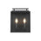 Elegant Lighting Valentin 2 Light 9" Outdoor Wall sconce, Black - OD418W12BK