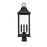 Elegant Lighting Shepard 3Lt 8 X 23.5" Outdoor Post Light, Black/- OD503P24BK
