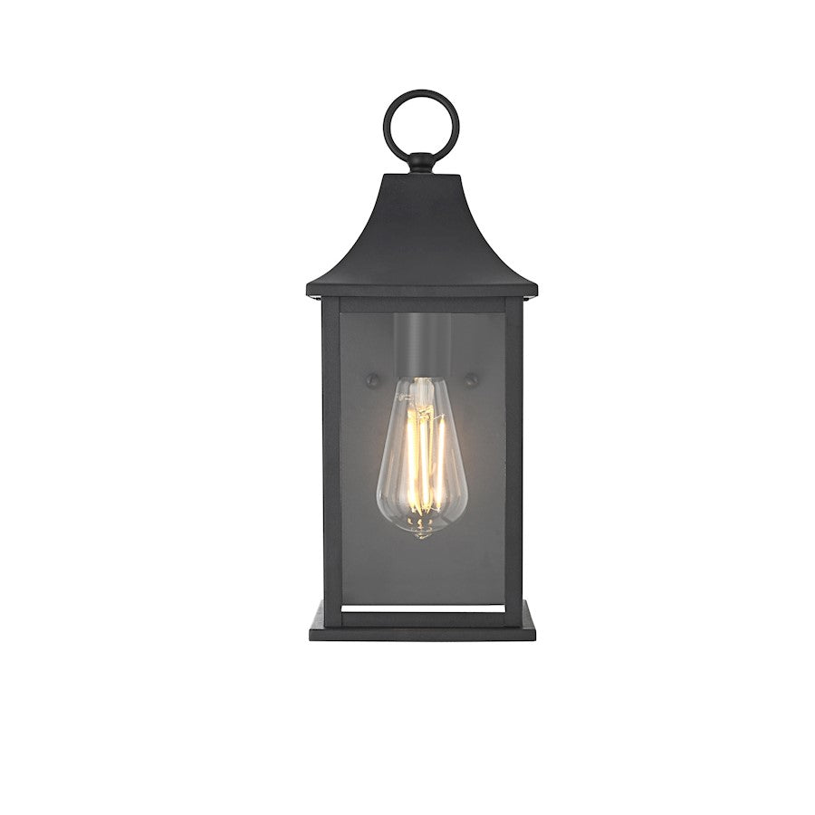Elegant Lighting Shepard 1Lt 6" Outdoor Wall Sconce, Black/Clear - OD503W15BK