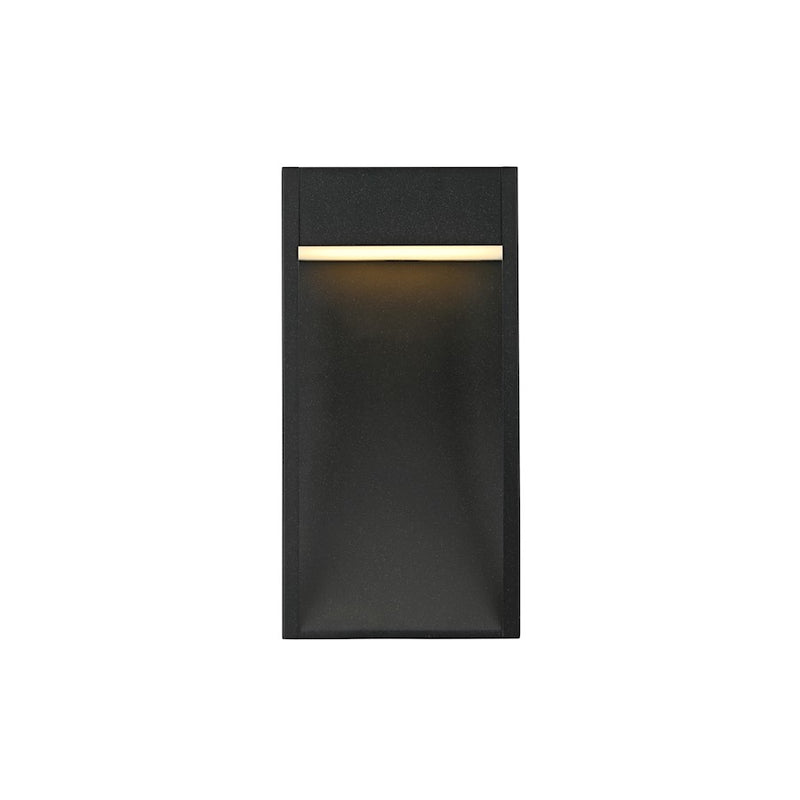Elegant Lighting Adriel 1 Light 7.5" Outdoor Wall Sconce, Black - OD504W15BK