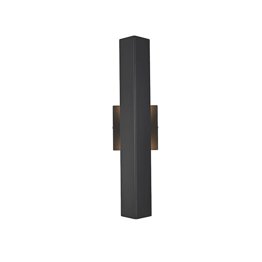 Elegant Lighting Troy 2 Light 4.5 X 18" Outdoor Wall Sconce, Black - OD505W18BK