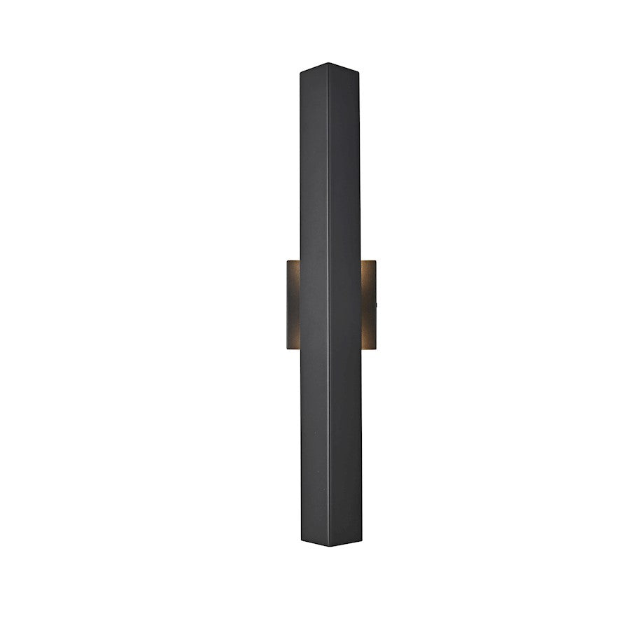 Elegant Lighting Troy 2 Light 4.5 X 24" Outdoor Wall Sconce, Black - OD505W24BK