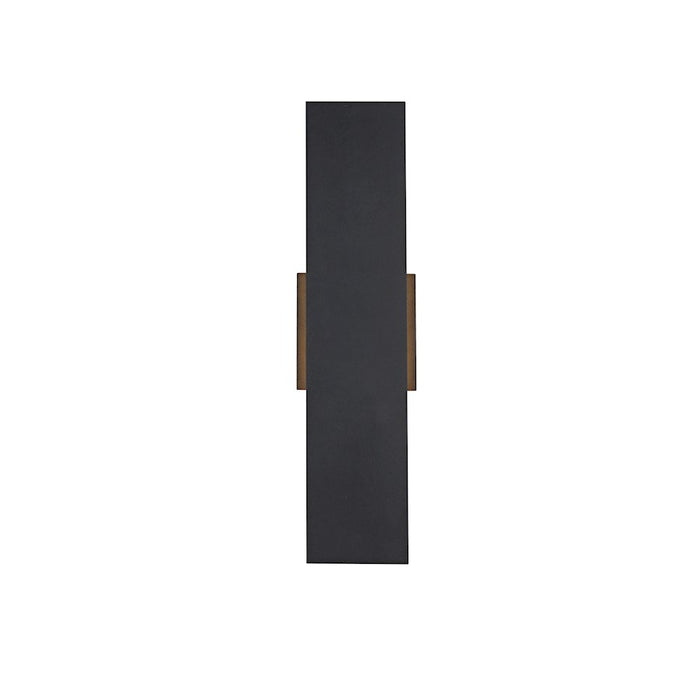 Elegant Lighting Waylen 2Lt 4.5 X 18" Outdoor Wall Sconce, Black - OD506W18BK
