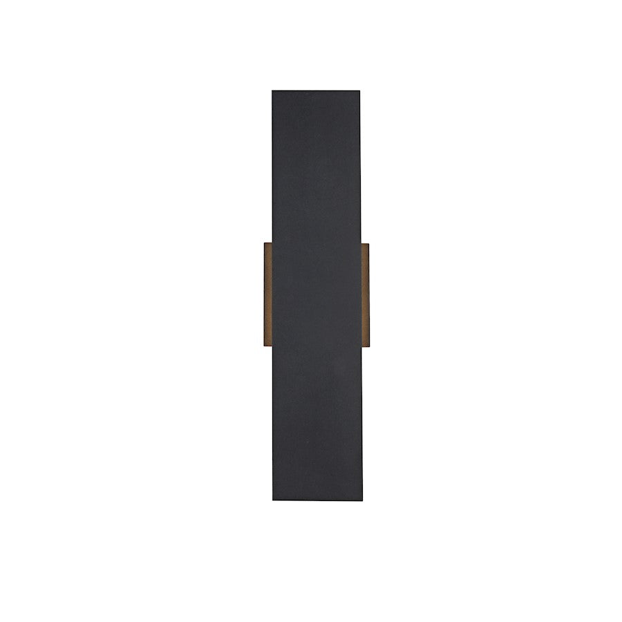 Elegant Lighting Waylen 2Lt 4.5 X 18" Outdoor Wall Sconce, Black - OD506W18BK