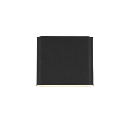 Elegant Lighting Clyde 2 Light 9" Outdoor Wall Sconce, Black - OD507W9BK