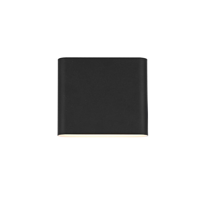 Elegant Lighting Clyde 2 Light 9" Outdoor Wall Sconce, Black - OD507W9BK