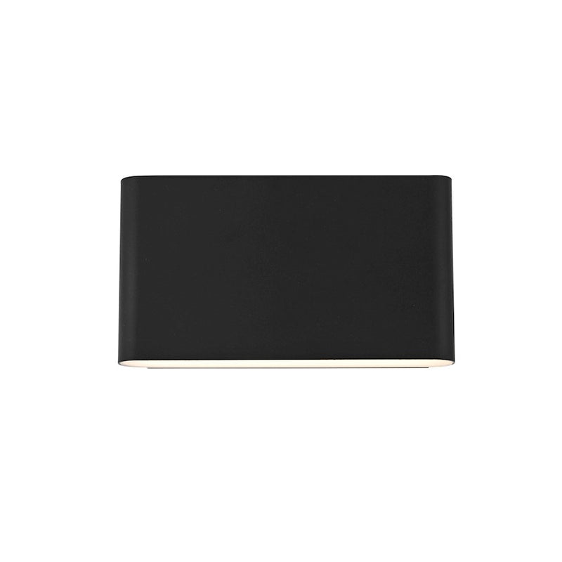 Elegant Lighting Corbin 2 Light 6" Outdoor Wall Sconce, Black - OD509W6BK