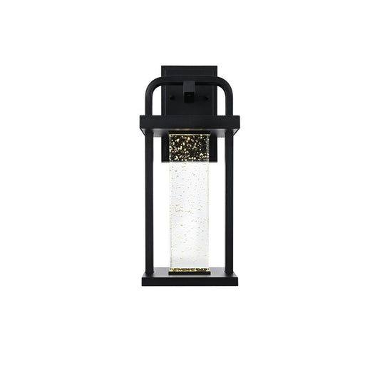 Elegant Lighting Uriah 1Lt 16" Outdoor Sconce, Black/Clear/Seed - OD602W15BK