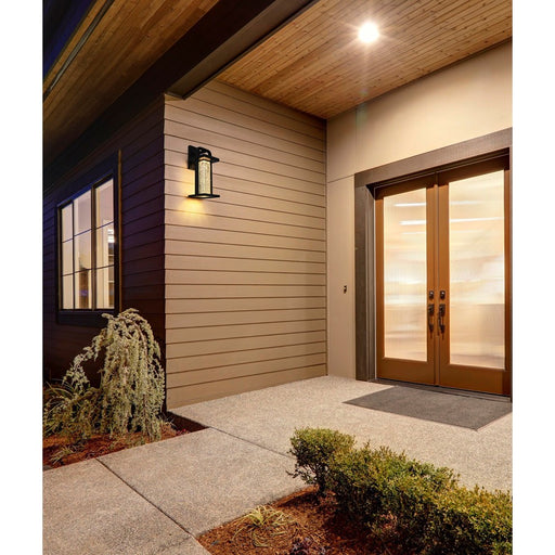 Elegant Lighting Uriah 1Lt 16" Outdoor Sconce, Black/Clear/Seed