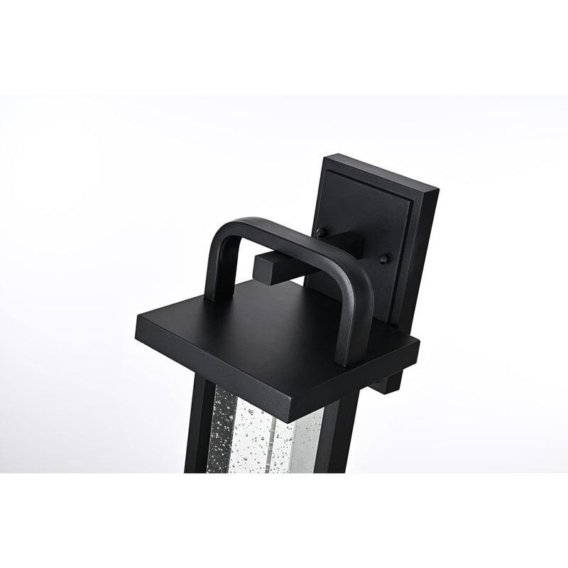 Elegant Lighting Uriah 1Lt 16" Outdoor Sconce, Black/Clear/Seed