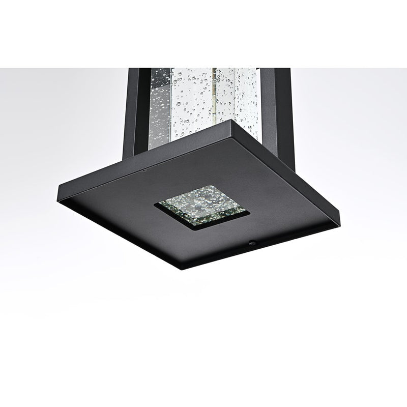 Elegant Lighting Uriah 1Lt 16" Outdoor Sconce, Black/Clear/Seed