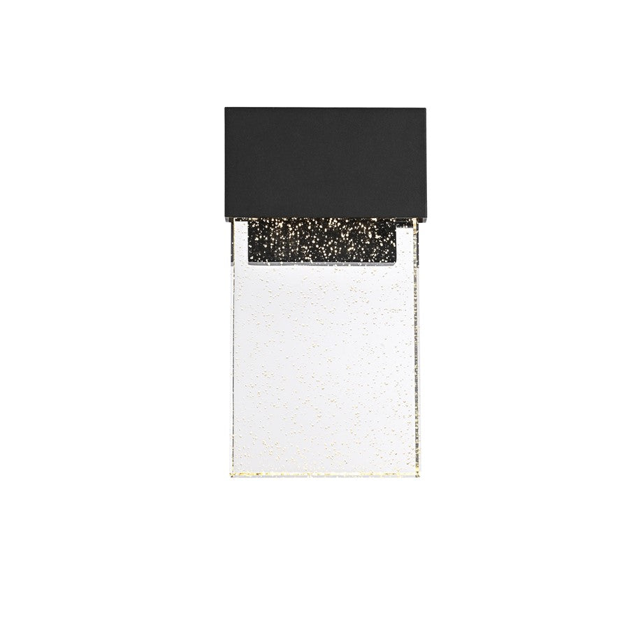 Elegant Lighting Ronin 1Lt 11" Outdoor Sconce, Black/Clear/Seed - OD603W11BK